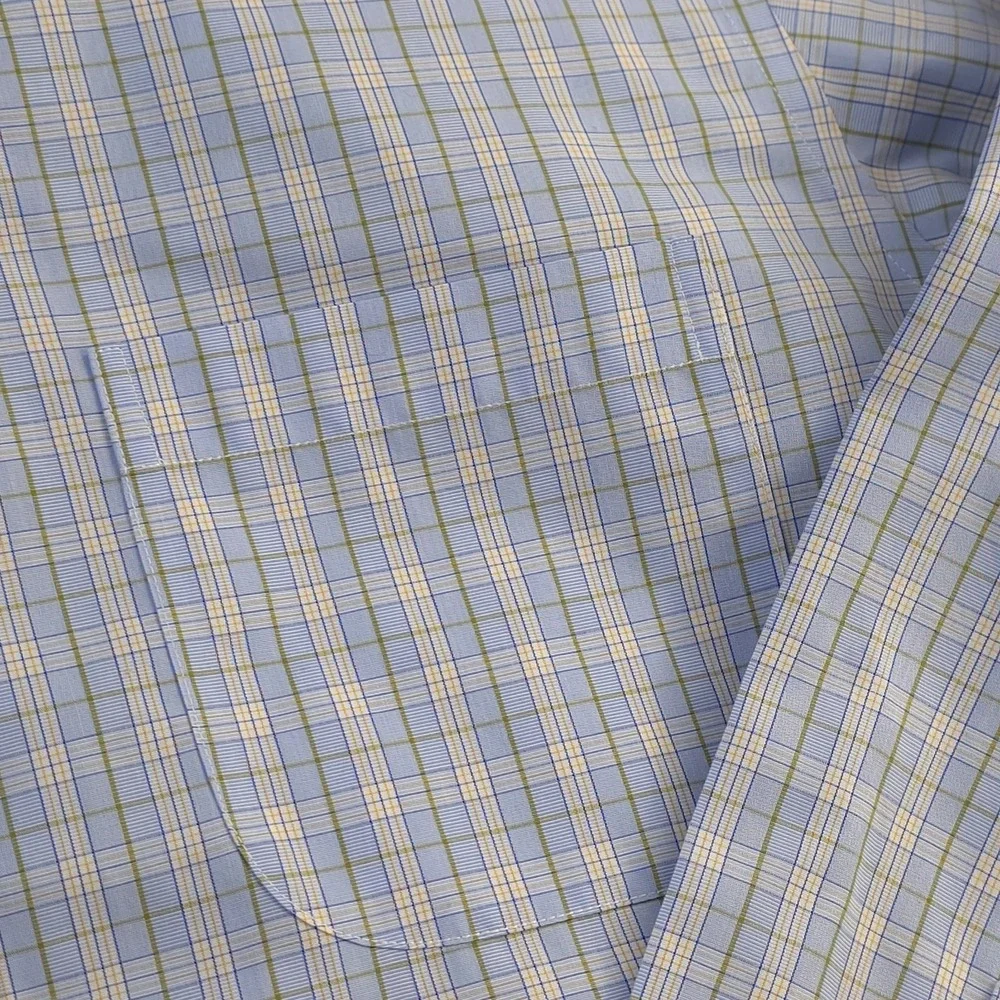 Brooks Brothers Dress Shirt 16‎ 4/5 Non Iron Blue Check Button Down Cotton